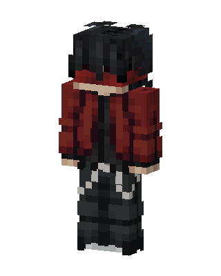 Crimson Hoodie Minecraft black skin
