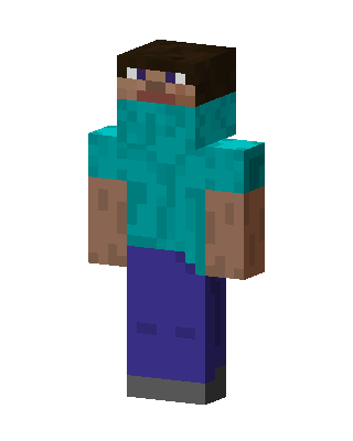 Teal Mob Boy skin, 3D preview