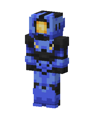 Blue Masked Warrior Boy Minecraft skin