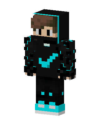 Cyan Techwear skin, 3D preview