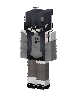 Ghost Hoodie Girl Minecraft skin