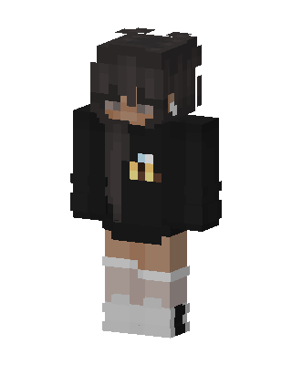 Bee Hoodie Girl skin, 3D preview
