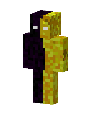 Obsidian Gold Split Minecraft Enderman skin