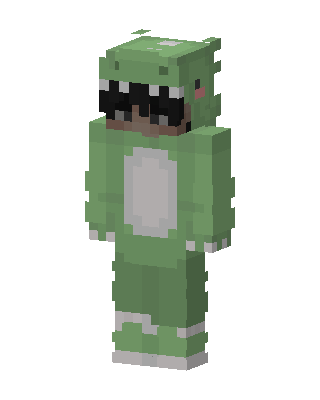 Dino Onesie skin, 3D preview