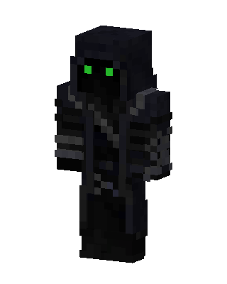 Black Hooded Villain Boy skin, 3D preview