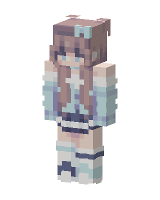 Pastel Bow Girl skin, 3D preview