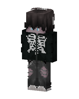 Skeleton Hoodie Boy Minecraft skin