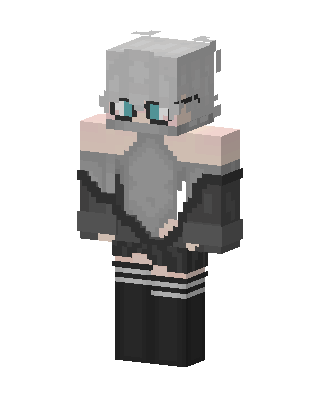 Silver Wolf Girl skin, 3D preview
