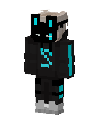Cyan Void Hoodie skin, 3D preview