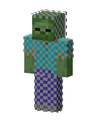 Zombie skin, 3D preview