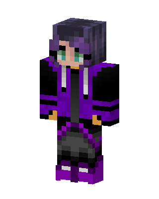 Purple Hoodie Girl Minecraft skin