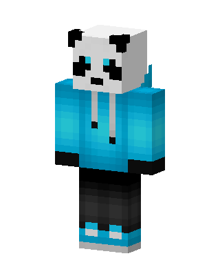 Blue Panda Boy Minecraft skin
