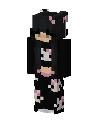 Sakura Kimono Girl skin, 3D preview