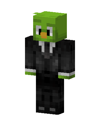 Duolingo Owl Suit skin, 3D preview
