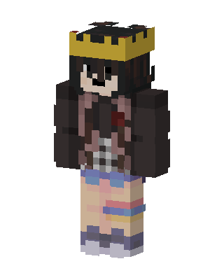 Crowned Jacket Girl skin, 3D preview