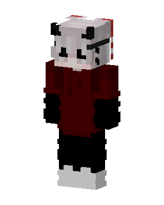 Panda Hoodie skin, 3D preview