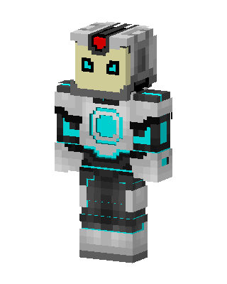 Cyan Robot Minecraft skin