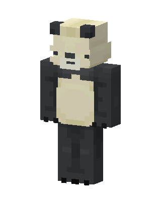 Black Panda skin, 3D preview