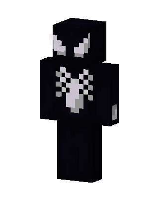 Black Suit Spider-Man skin, 3D preview