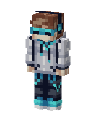Cyber Hoodie Gamer skin, 3D preview