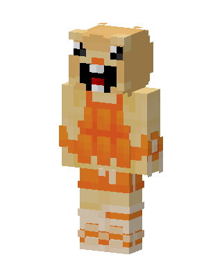 Orange Hamster skin, 3D preview