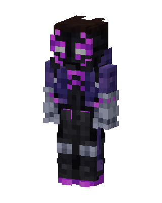 Black Glowing Villain Minecraft PvP skin
