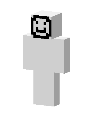 White Masked Costume skin, 3D preview