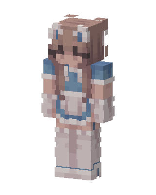 Blue Maid skin, 3D preview