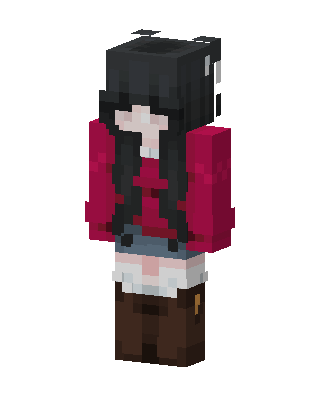 Black Emo Girl Minecraft goth skin