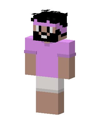 Pink Headband Guy skin, 3D preview