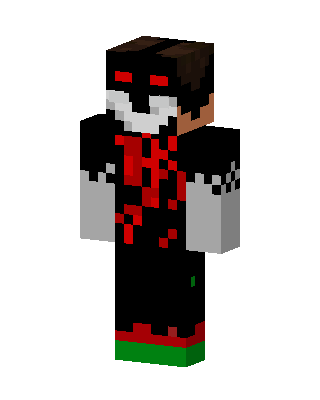 Black Glowing Villain Boy Minecraft demon skin