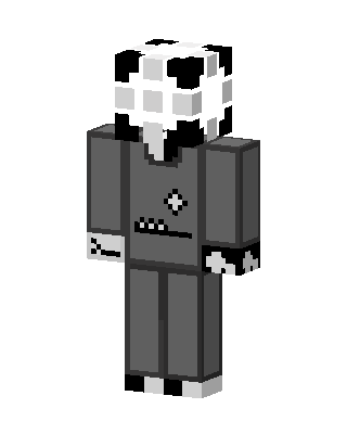 Gray Mob Boy skin, 3D preview