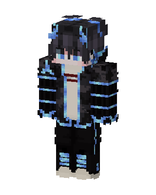 Blue Flame Boy skin, 3D preview