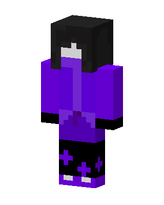 Purple Cross Hoodie skin, 3D preview