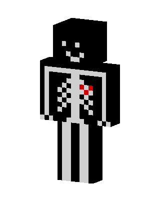 Skeleton Heart skin, 3D preview