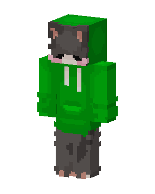 Green Hooded Cat Minecraft skin