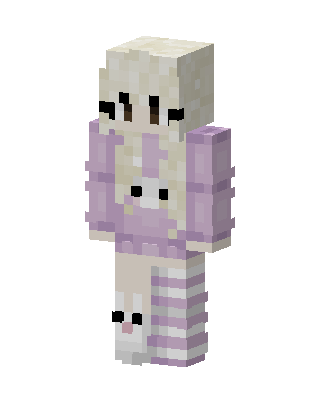 White Animal Girl Minecraft pastel skin