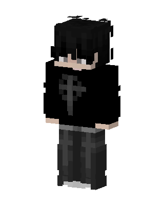 Gothic Cross Minecraft black skin