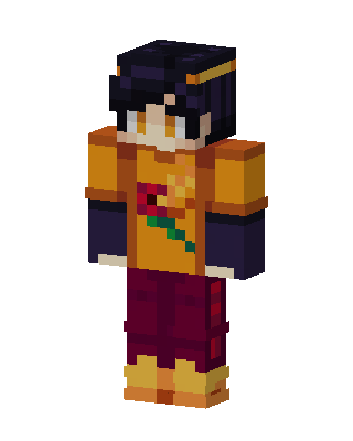 Rose Sweater Boy skin, 3D preview