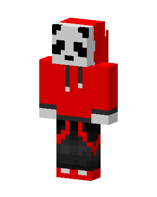 Red Panda Hoodie skin, 3D preview