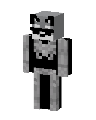 Monochrome Raccoon Minecraft skin