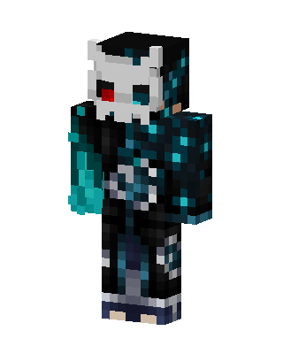 Black Masked Hero skin, 3D preview