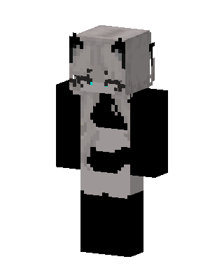 Panda Cat Girl skin, 3D preview