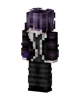 Black Goth Girl skin, 3D preview