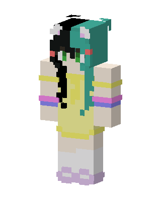 Split Hair Kitty skin, 3D preview