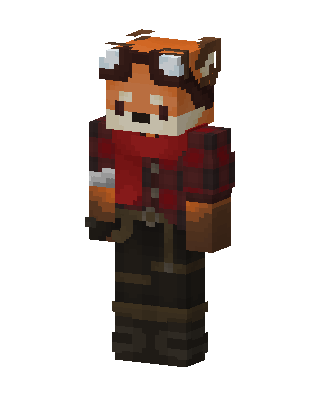 Aviator Red Panda Minecraft skin