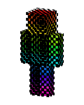 Rainbow Checker Minecraft skin