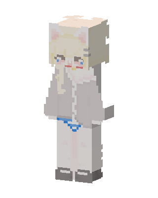 Catgirl Hoodie skin, 3D preview