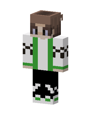 Green Stripe Hoodie skin, 3D preview