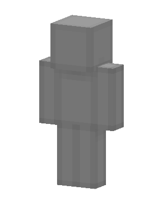Gray Blank skin, 3D preview